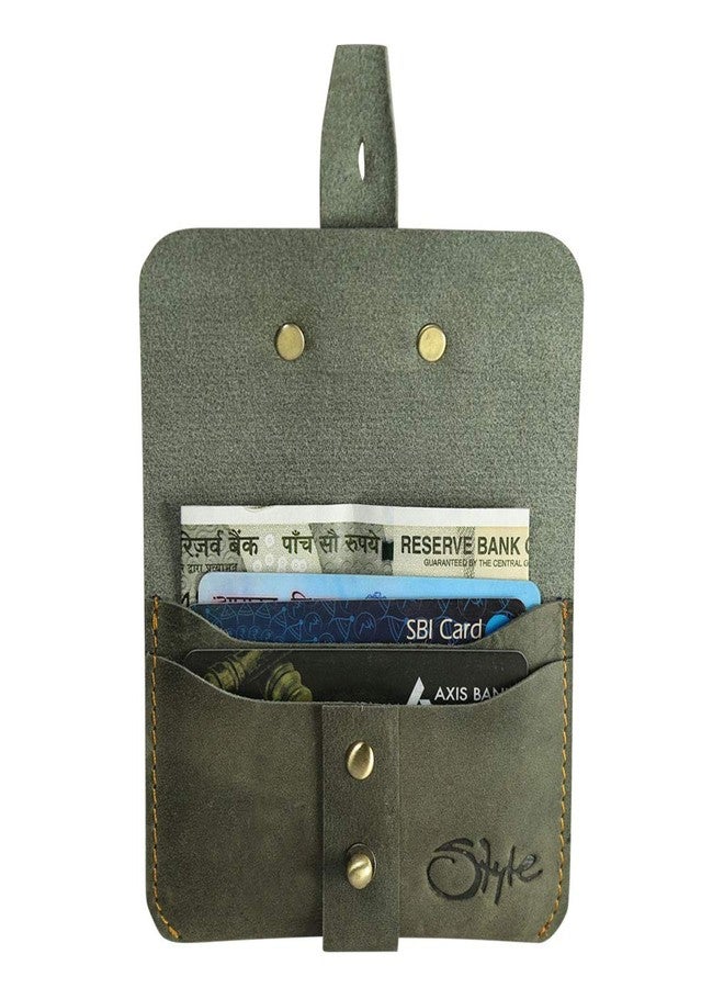 STYLE SHOES Green Genuine Leather Card Holder||Credit Card Holder ||Debit Card holder||ATM Card Holder - Image 2